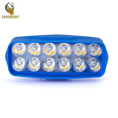 12W Biały Żółty Błysk Plastikowy LED Niebieski Oświetlenie Oświetlenie dla Motocykli