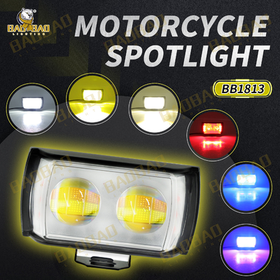 Całkowite aluminium białe żółte podwójne kolory 2 LED motocykl MINI światło jazdy