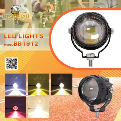 Jednorazowa wiązka Biały Żółty Czerwony Flash Aluminiowy Motocykel Zewnętrzny reflektor LED