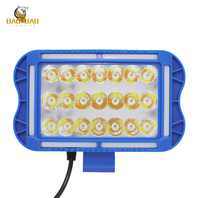 21 LED Biały Żółty Błysk Aluminiowy Błękitne Obudowy Motocyklowe światło główne
