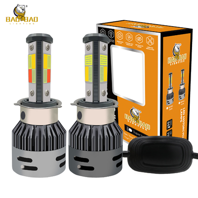 Niebieski Biały Żółty Flash Metal Lens Motocyklowe światło główne żarówka LED