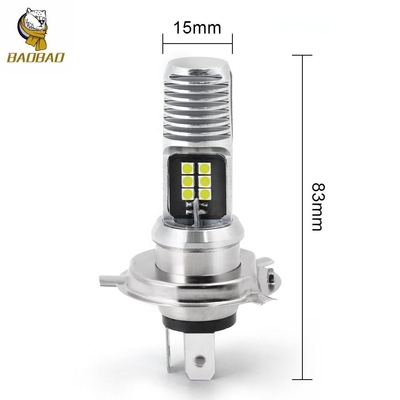 16W biała żarówka metalowa mini LED światło jazdy H4 BA20D światło przednie roweru