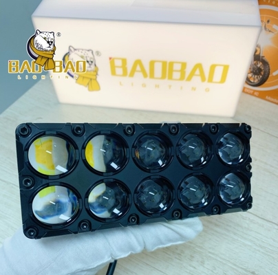 10 Perlek Światło mgły Aluminium RGB Biały Żółty Błysk Podwójnie kolorowy Część zamienna motocykla
