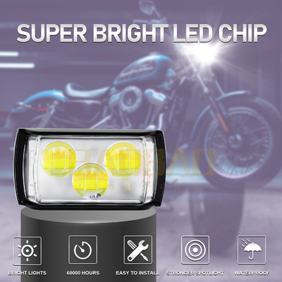 80V 3 koraliki Metalowy, dwukolorowy, migający, czerwony, niebieski Reflektor LED Motorycylce