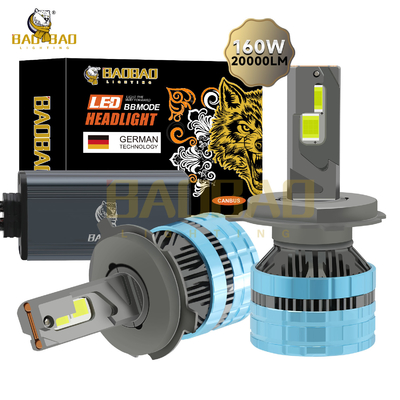 H4 160W Żelazne światło samochodowe LED żarówka S22 Biała wysokiej mocy części samochodowe