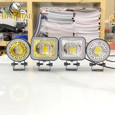 Aluminiowy Biały Żółty Błyskotliwy 12V 24V Motocyklowy reflektor RGB Pierścień LED Światło mgłowe